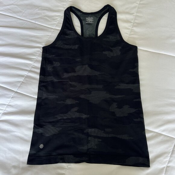 Athleta Tops - Athleta Black Speedlight Camo Tank Top Womens Small Yoga Racerback